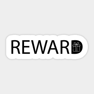 Reward typographic logo design Sticker